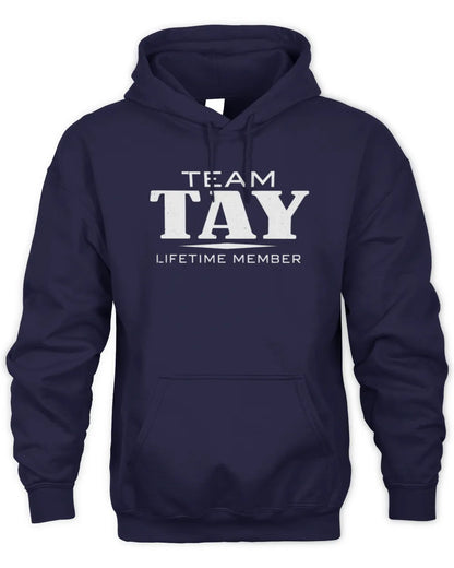 TAY BL62-K4-128 - Personalized “Team NAME Lifetime Member” - Unisex Hoodie - Navy