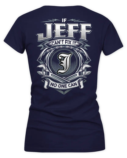 JEFF AP81-K4-626 - Personalized Ahmed Quote Apparel “If Ahmed Can't Fix It, No One Can” - Women's V-Neck T-Shirt - Navy