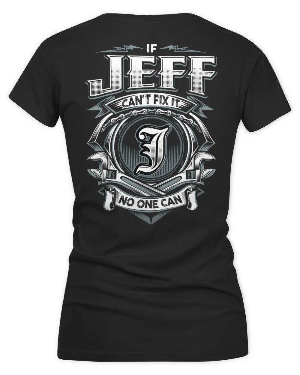 JEFF AP81-K4-626 - Personalized Ahmed Quote Apparel “If Ahmed Can't Fix It, No One Can” - Women's V-Neck T-Shirt - Black