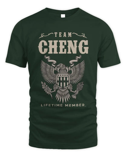 CHENG TP06-K82 – Personalized Classic Style Apparel “Team NAME Lifetime Member” - Unisex Standard T-Shirt - Forest Green