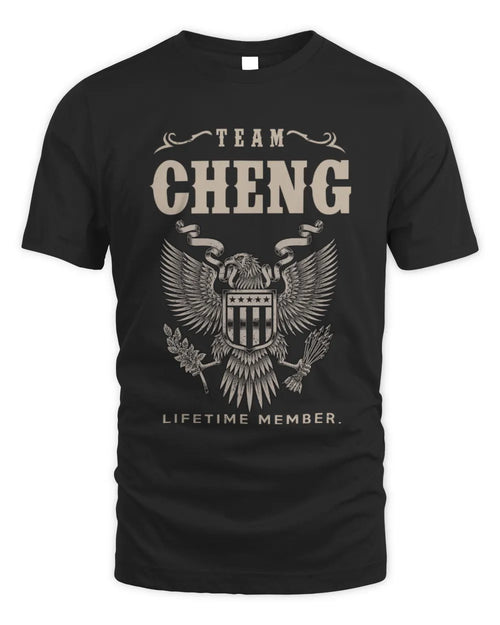CHENG TP06-K82 – Personalized Classic Style Apparel “Team NAME Lifetime Member” - Unisex Standard T-Shirt - Black