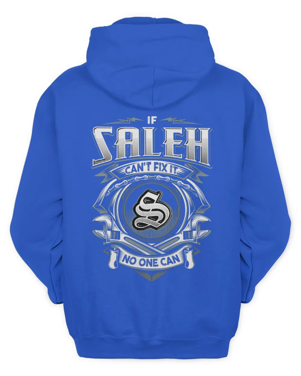 SALEH AP81-K4-626 - Personalized Ahmed Quote Apparel “If Ahmed Can't Fix It, No One Can” - Unisex Hoodie - Royal