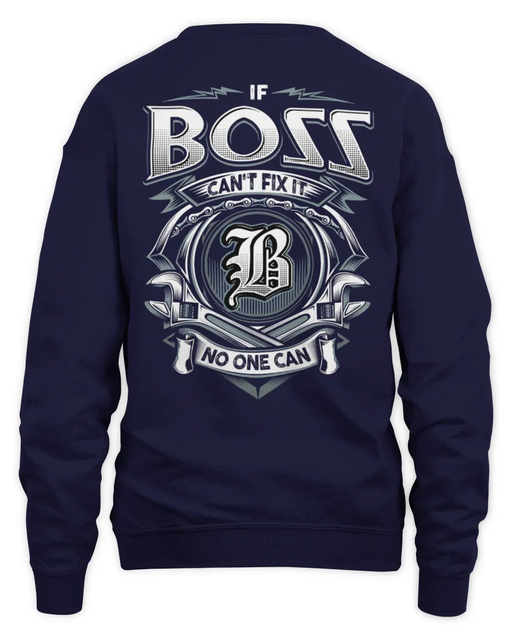 BOSS AP81-K4-626 - Personalized Ahmed Quote Apparel “If Ahmed Can't Fix It, No One Can” - Unisex Sweatshirt - Navy