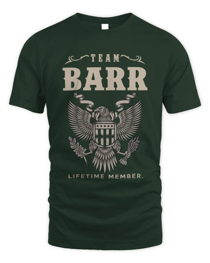 BARR TP06-K82 – Personalized Classic Style Apparel “Team NAME Lifetime Member” - Unisex Standard T-Shirt - Forest Green