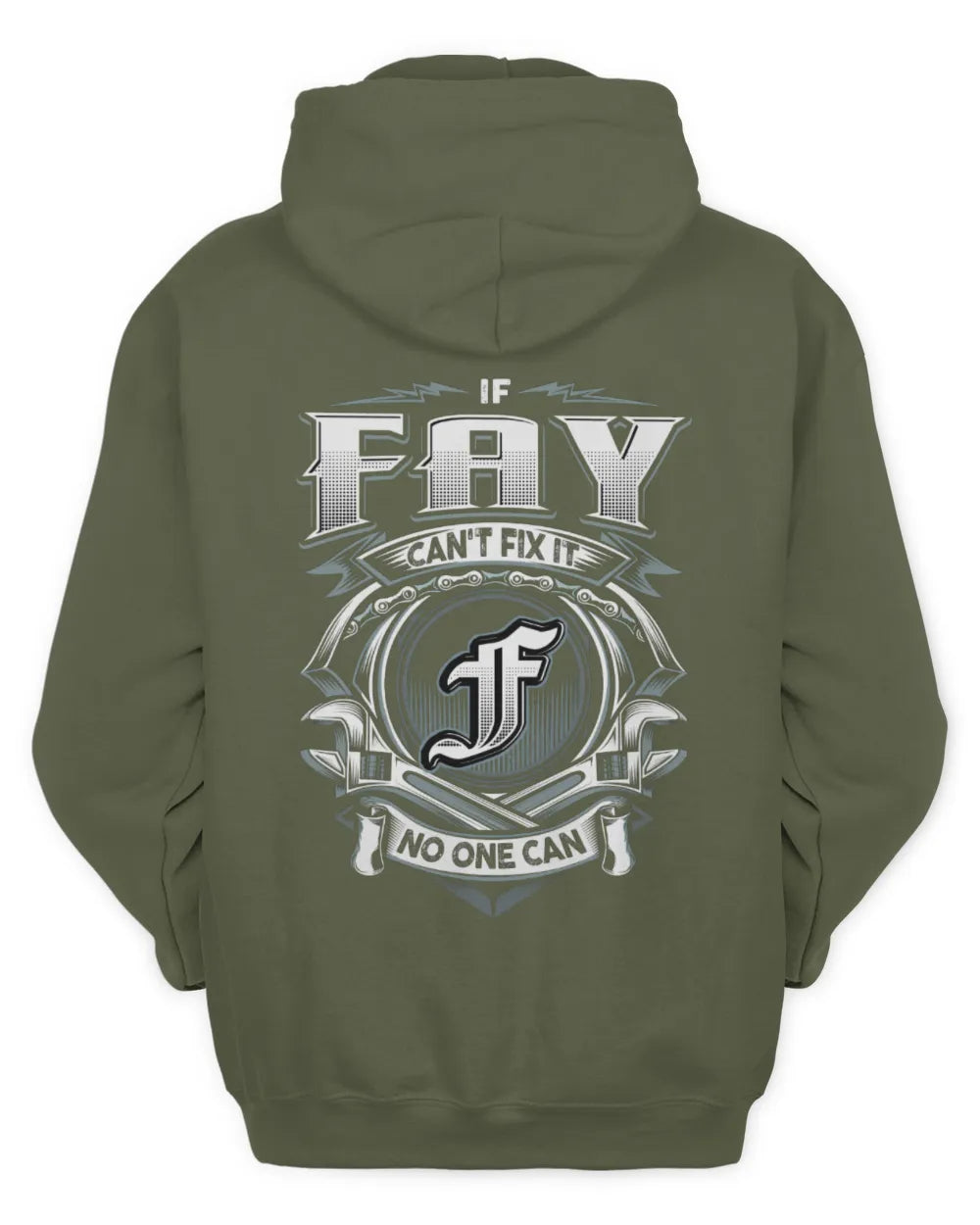 FAY AP81-K4-626 - Personalized Ahmed Quote Apparel “If Ahmed Can't Fix It, No One Can” - Unisex Hoodie - Military Green