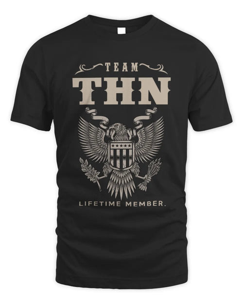THN TP06-K82 – Personalized Classic Style Apparel “Team NAME Lifetime Member” - Unisex Standard T-Shirt - Black