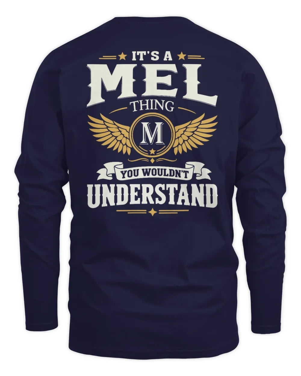 MEL KT06-M008 It’s a [NAME] Thing – You Wouldn’t Understand | Personalized Vintage T-Shirt - Men's Long Sleeved T-Shirt - Navy