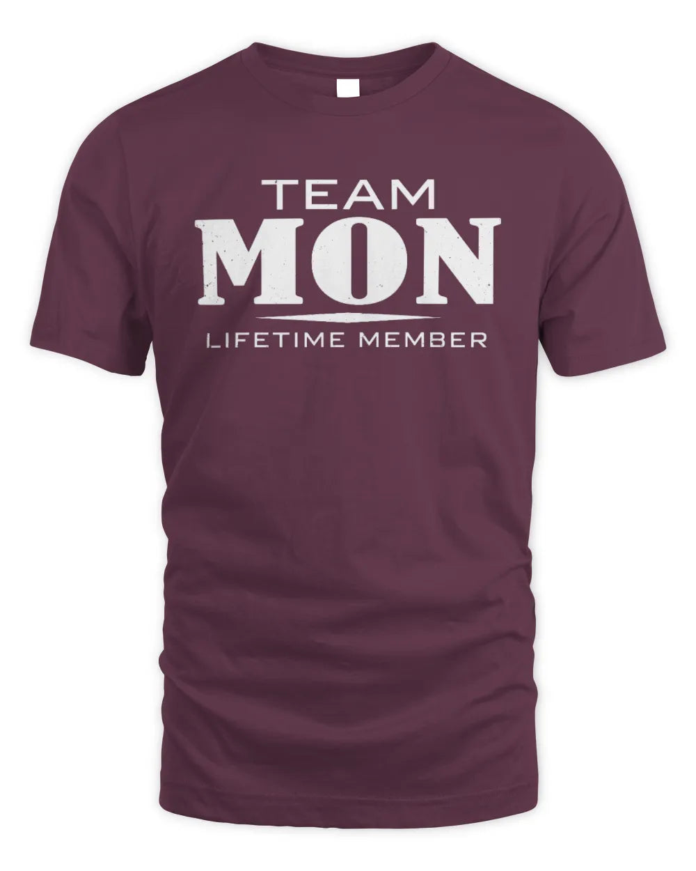MON BL62-K4-128 - Personalized “Team NAME Lifetime Member” - Unisex Standard T-Shirt - Maroon