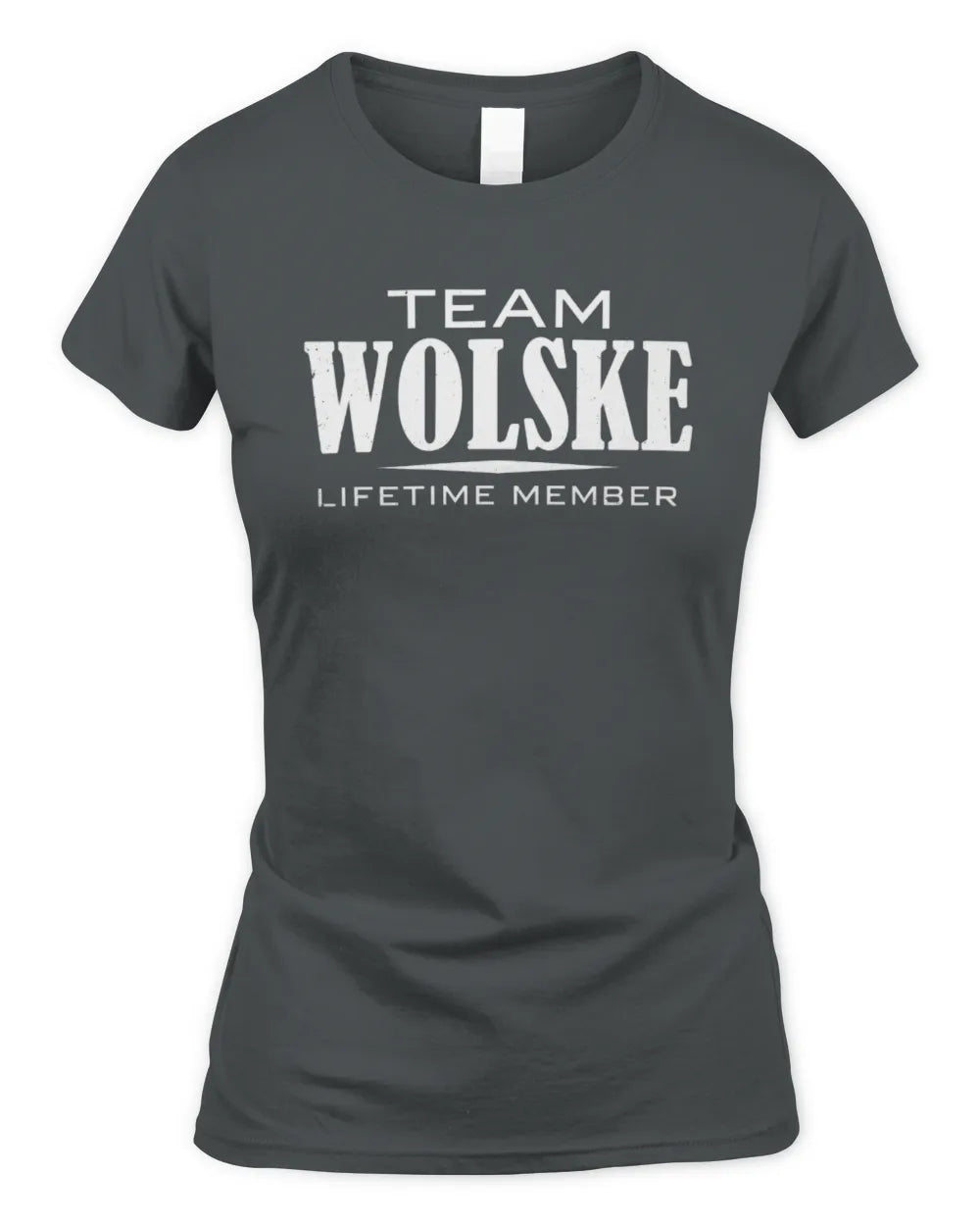 WOLSKE BL62-K4-128 - Personalized “Team NAME Lifetime Member” - Women's Standard T-Shirt - Charcoal