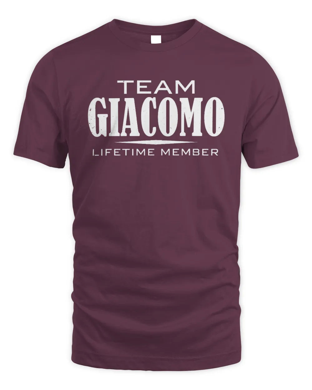 GIACOMO BL62-K4-128 - Personalized “Team NAME Lifetime Member” - Unisex Standard T-Shirt - Maroon