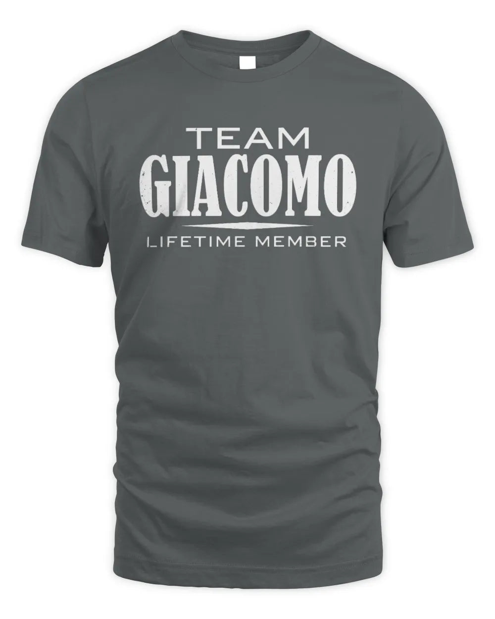 GIACOMO BL62-K4-128 - Personalized “Team NAME Lifetime Member” - Unisex Standard T-Shirt - Charcoal