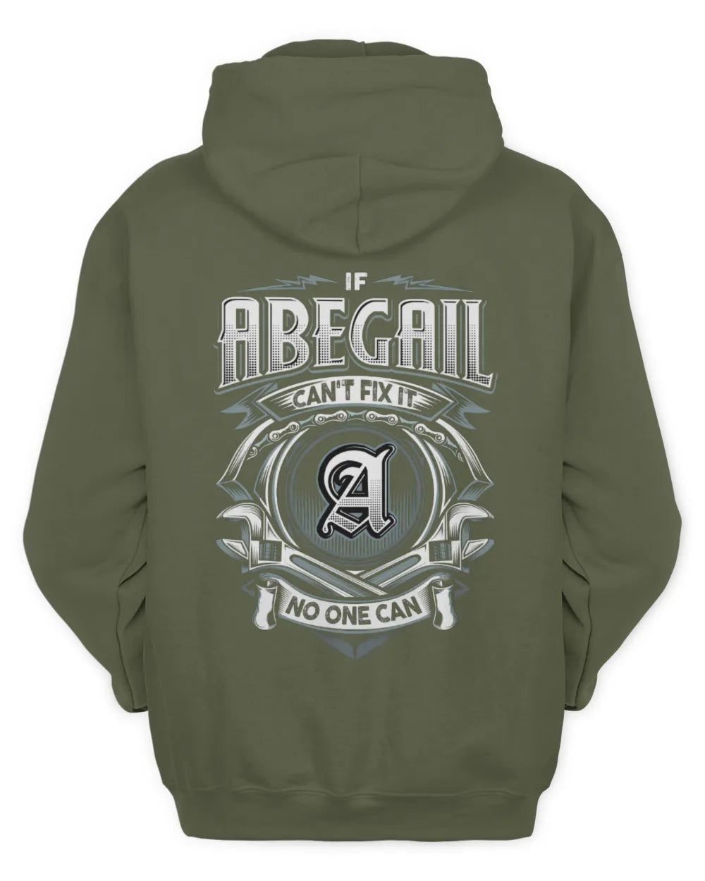 ABEGAIL AP81-K4-626 - Personalized Ahmed Quote Apparel “If Ahmed Can't Fix It, No One Can” - Unisex Hoodie - Military Green