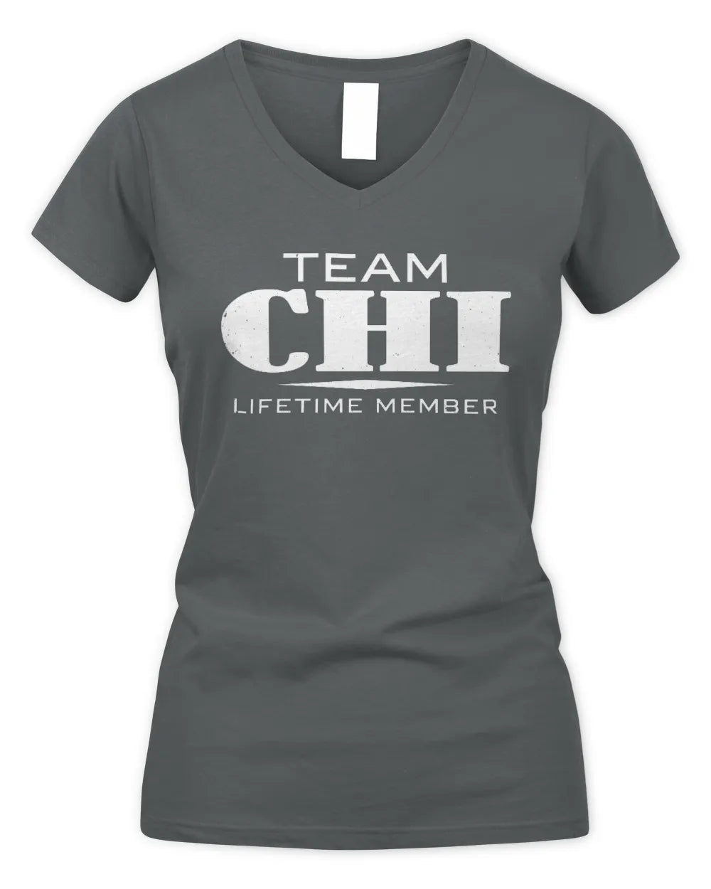 CHI BL62-K4-128 - Personalized “Team AARON Lifetime Member” - Women's V-Neck T-Shirt - Charcoal