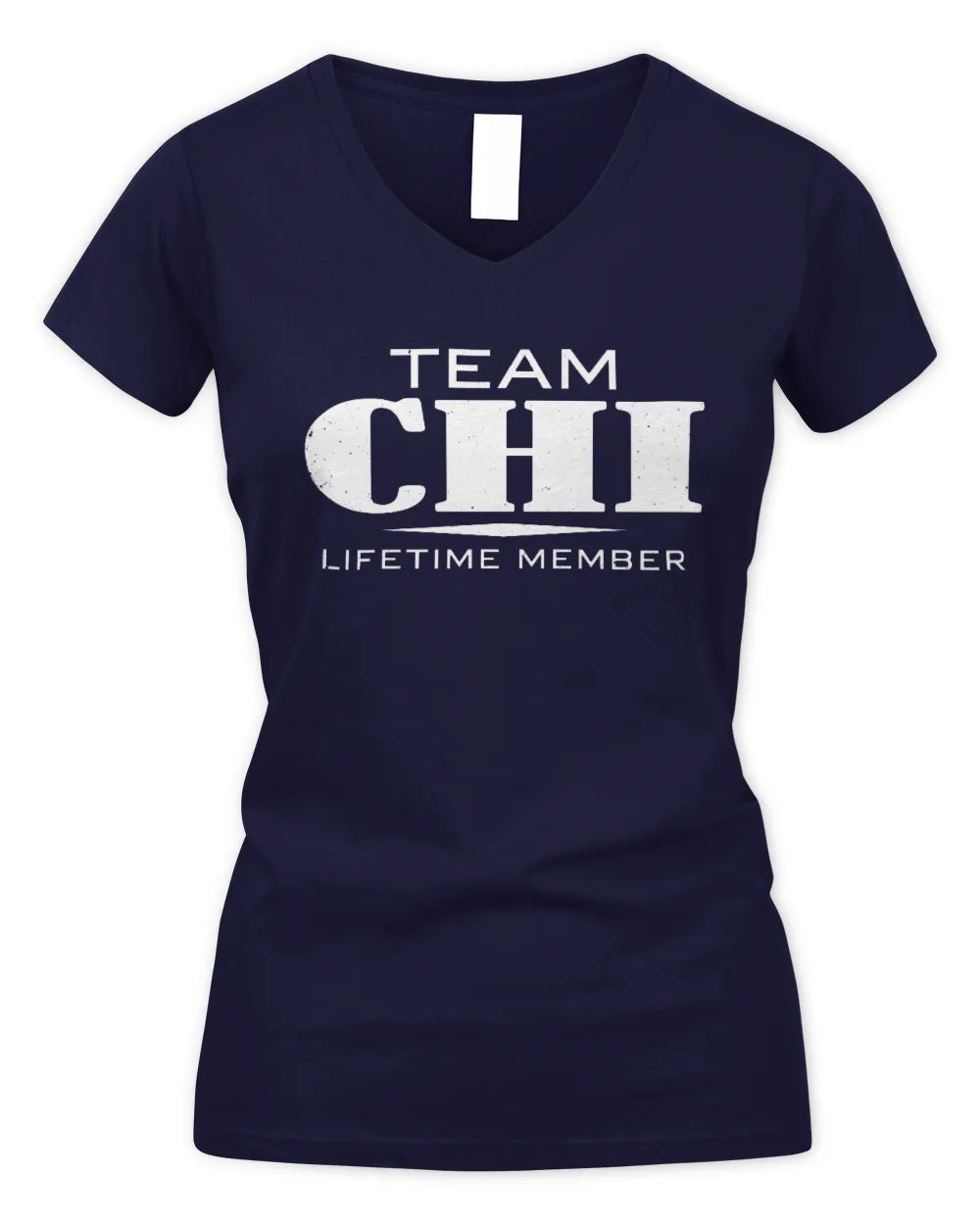 CHI BL62-K4-128 - Personalized “Team NAME Lifetime Member” - Women's V-Neck T-Shirt - Navy