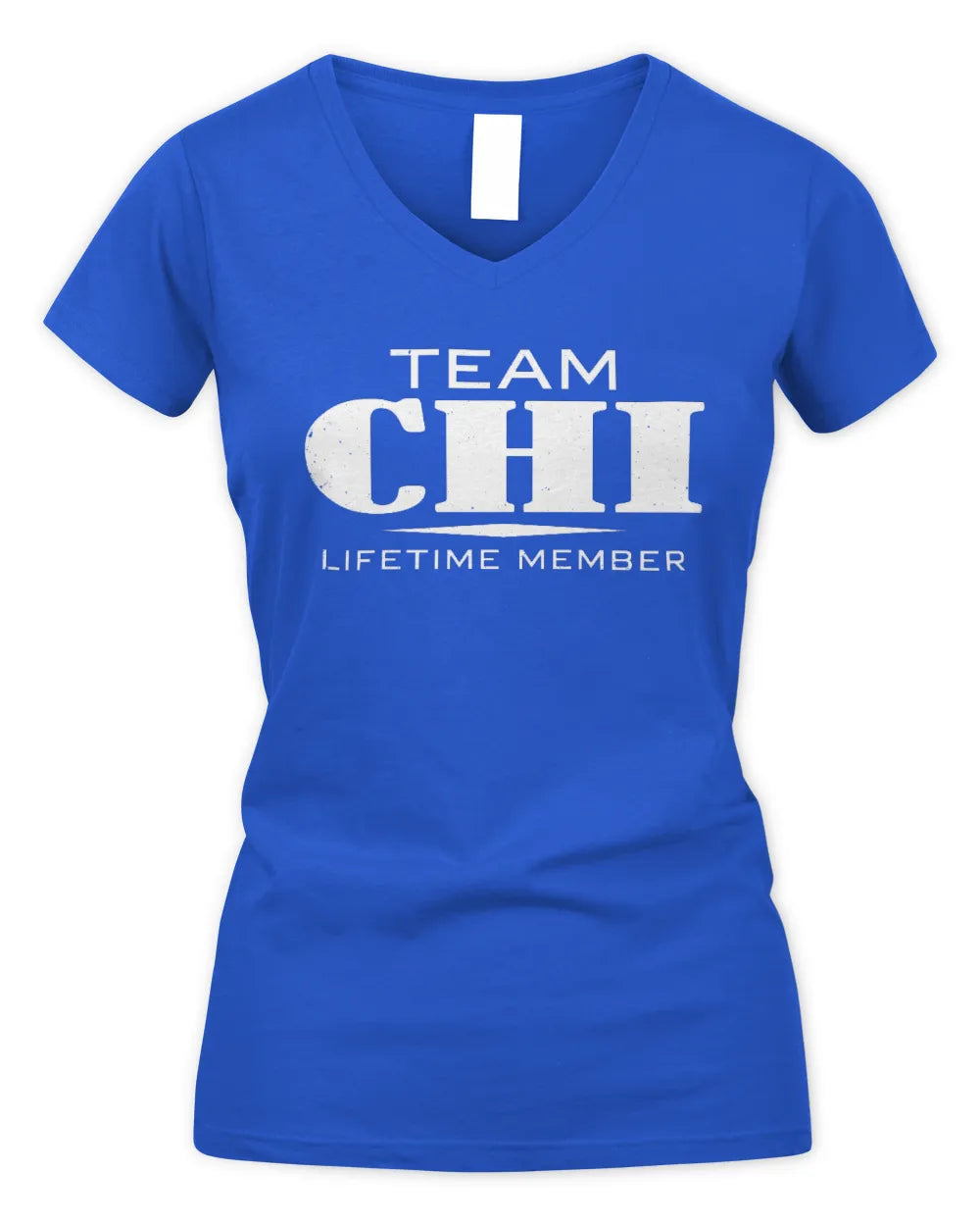 CHI BL62-K4-128 - Personalized “Team NAME Lifetime Member” - Women's V-Neck T-Shirt - Royal