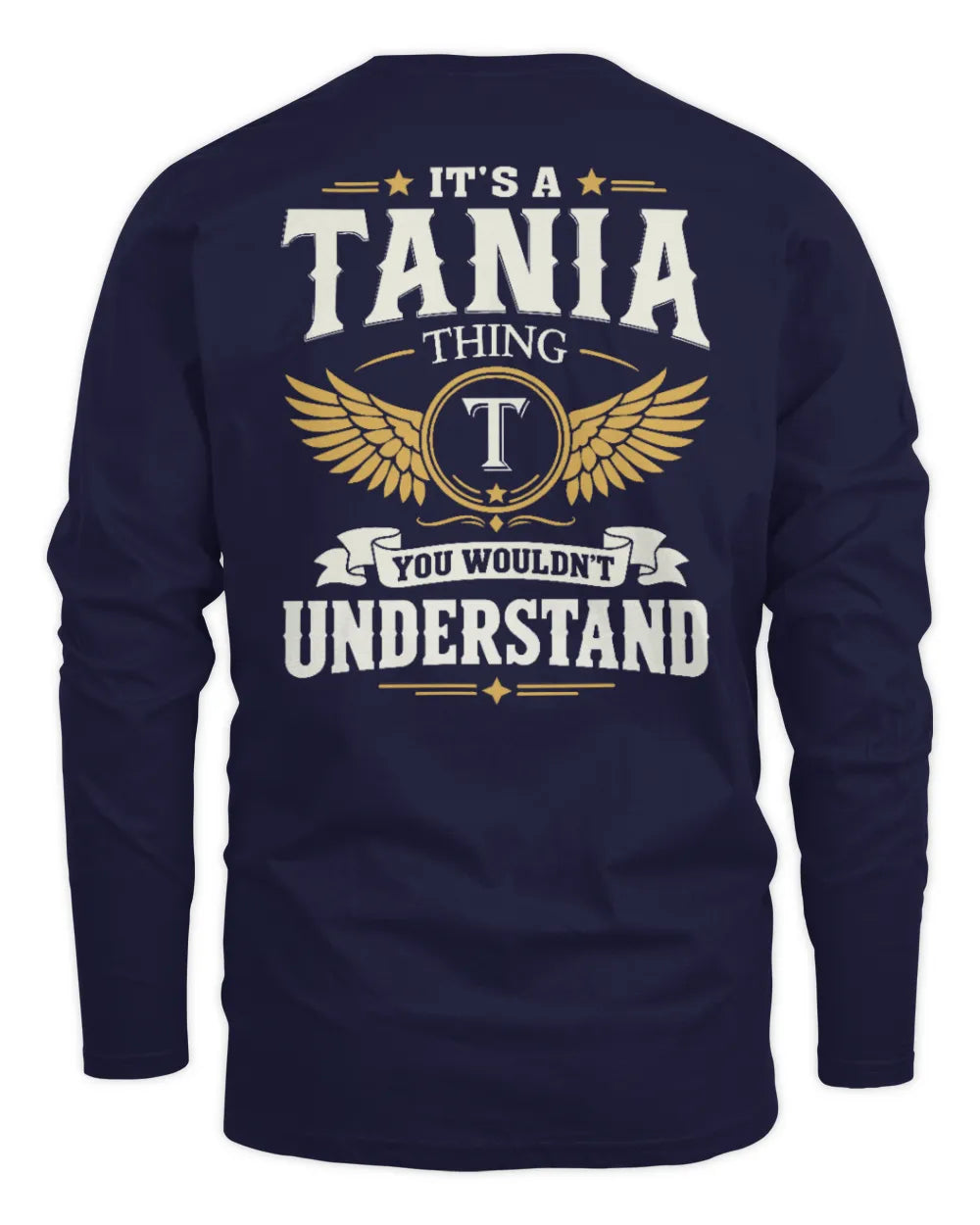 TANIA KT06-M008 It’s a [NAME] Thing – You Wouldn’t Understand | Personalized Vintage T-Shirt - Men's Long Sleeved T-Shirt - Navy
