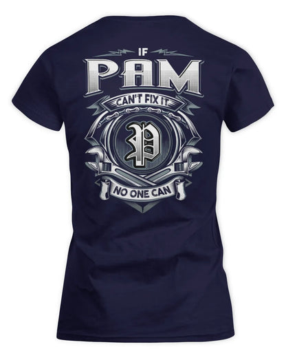 PAM AP81-K4-626 - Personalized Ahmed Quote Apparel “If Ahmed Can't Fix It, No One Can” - Women's Standard T-Shirt - Navy