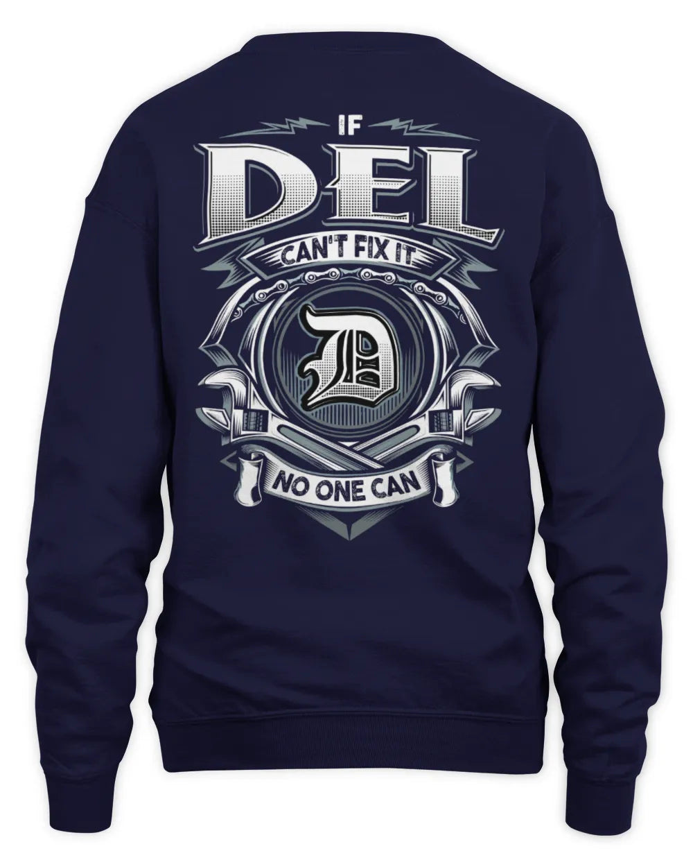 DEL AP81-K4-626 - Personalized Ahmed Quote Apparel “If Ahmed Can't Fix It, No One Can” - Unisex Sweatshirt - Navy