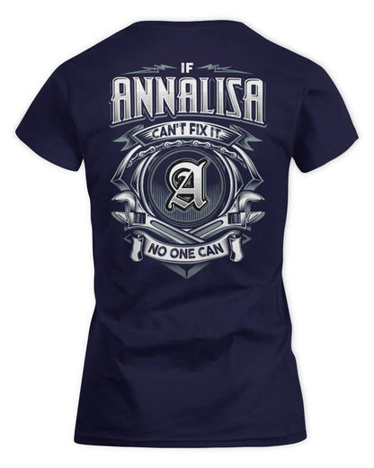 ANNALISA AP81-K4-626 - Personalized Ahmed Quote Apparel “If Ahmed Can't Fix It, No One Can” - Women's Standard T-Shirt - Navy