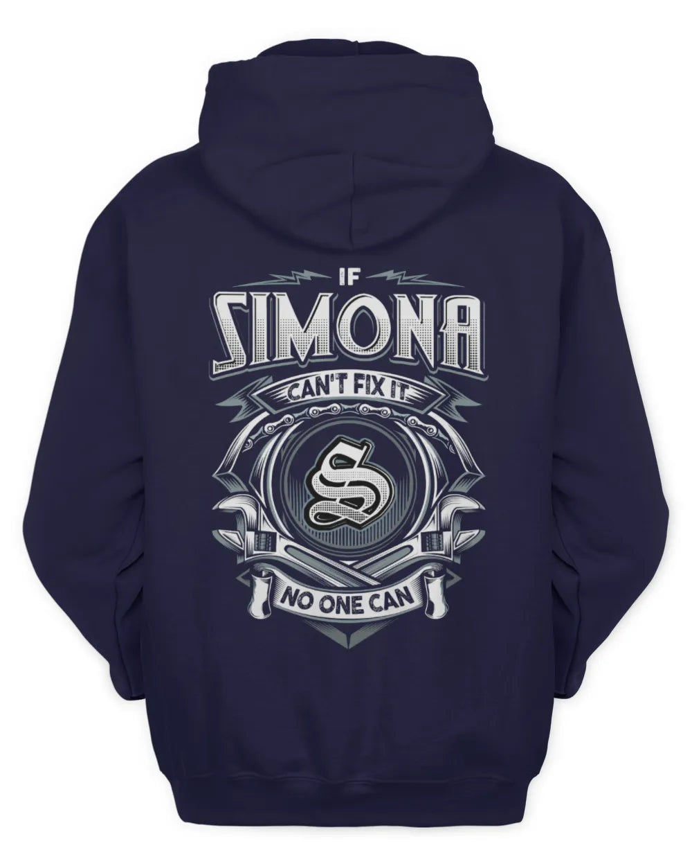 SIMONA AP81-K4-626 - Personalized Ahmed Quote Apparel “If Ahmed Can't Fix It, No One Can” - Unisex Hoodie - Navy