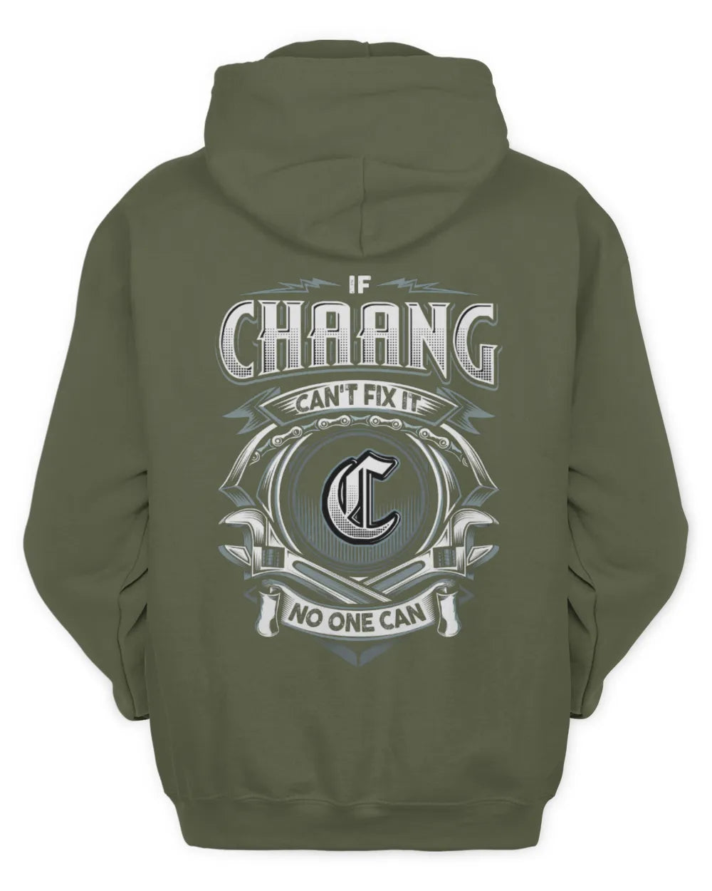CHAANG AP81-K4-626 - Personalized Ahmed Quote Apparel “If Ahmed Can't Fix It, No One Can” - Unisex Hoodie - Military Green