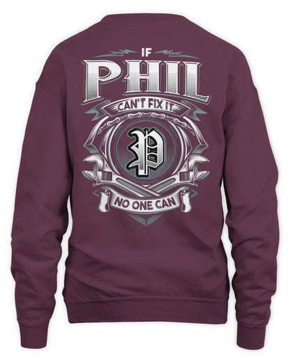 PHIL AP81-K4-626 - Personalized Ahmed Quote Apparel “If Ahmed Can't Fix It, No One Can” - Unisex Sweatshirt - Maroon