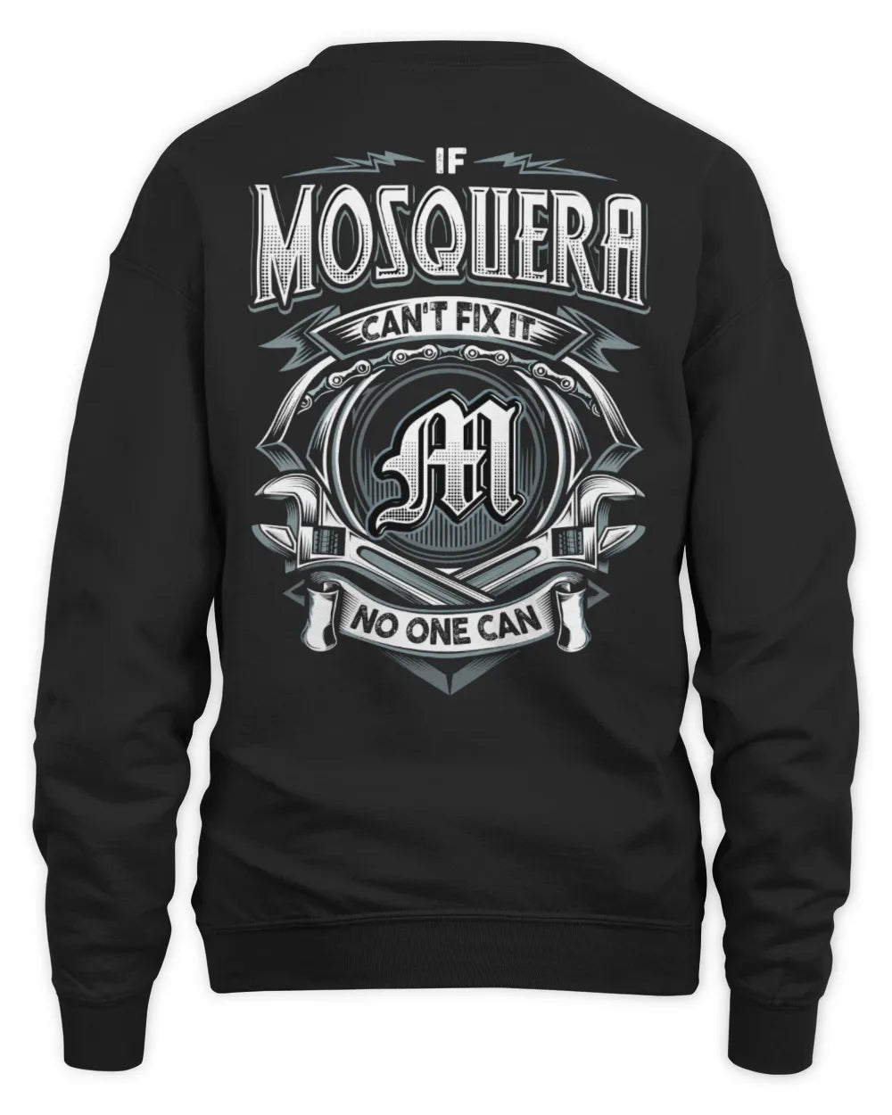 MOSQUERA AP81-K4-626 - Personalized Ahmed Quote Apparel “If Ahmed Can't Fix It, No One Can” - Unisex Sweatshirt - Black