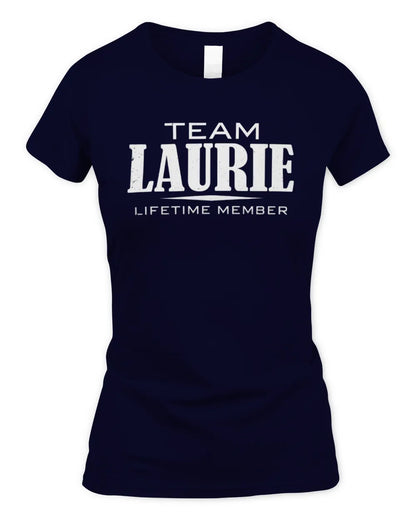 LAURIE BL62-K4-128 - Personalized “Team NAME Lifetime Member” - Women's Standard T-Shirt - Navy
