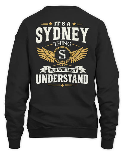 SYDNEY KT06-M008 It’s a [NAME] Thing – You Wouldn’t Understand | Personalized Vintage T-Shirt - Unisex Sweatshirt - Black