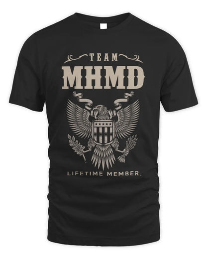 MHMD TP06-K82 – Personalized Classic Style Apparel “Team NAME Lifetime Member” - Unisex Standard T-Shirt - Black