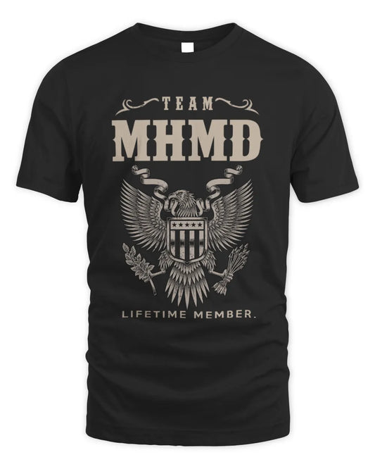 MHMD TP06-K82 – Personalized Classic Style Apparel “Team NAME Lifetime Member” - Unisex Standard T-Shirt - Black