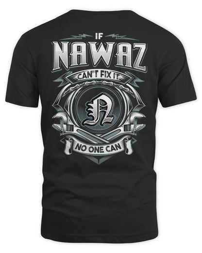 NAWAZ AP81-K4-626 - Personalized Ahmed Quote Apparel “If Ahmed Can't Fix It, No One Can” - Unisex Standard T-Shirt - Black