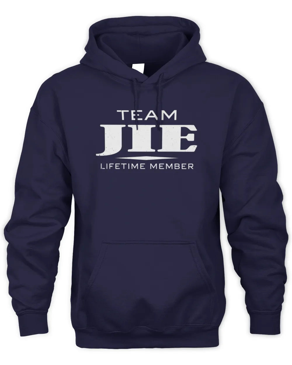 JIE BL62-K4-128 - Personalized “Team NAME Lifetime Member” - Unisex Hoodie - Navy