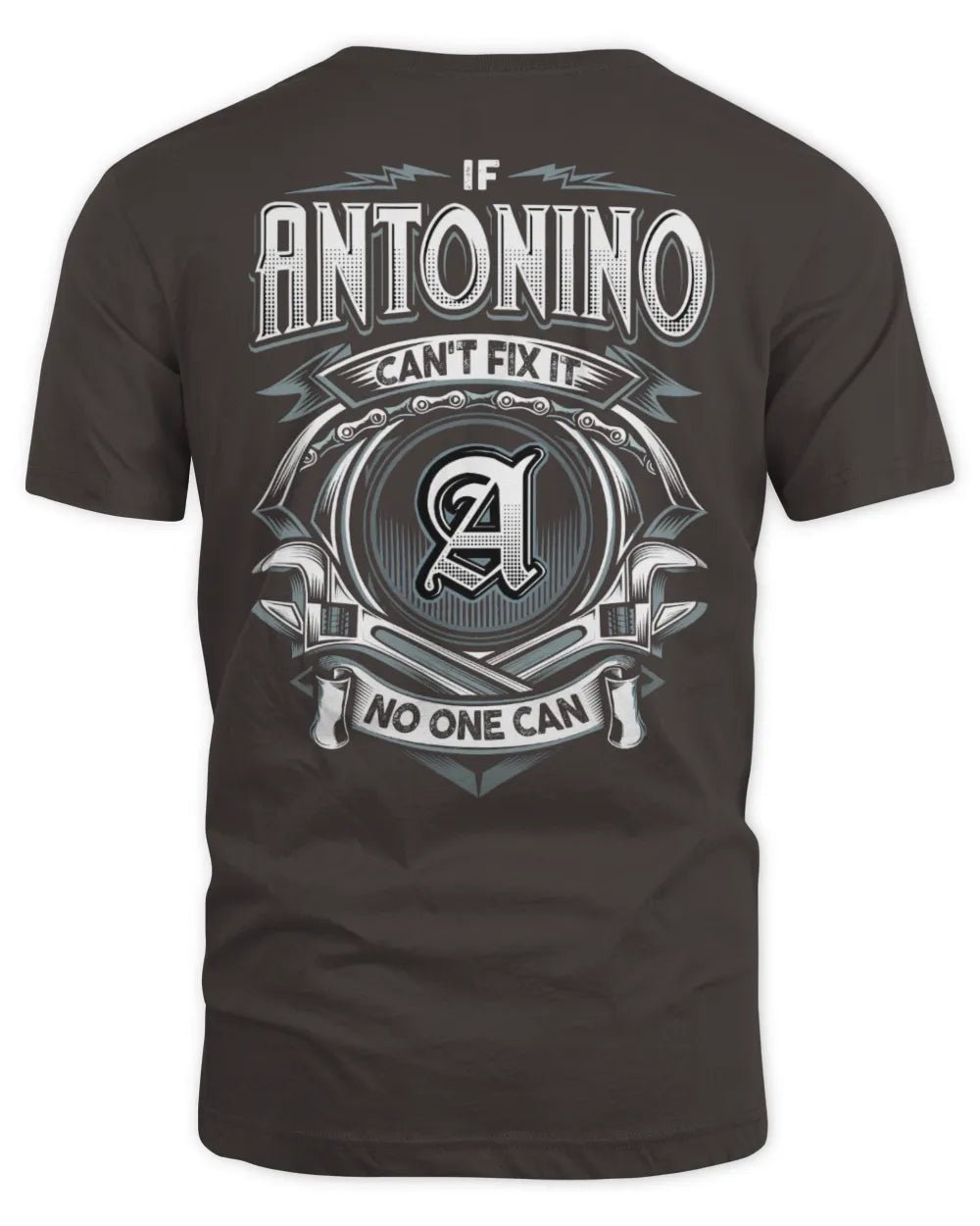 ANTONINO AP81-K4-626 - Personalized Ahmed Quote Apparel “If Ahmed Can't Fix It, No One Can” - Unisex Standard T-Shirt - Dark Chocolate