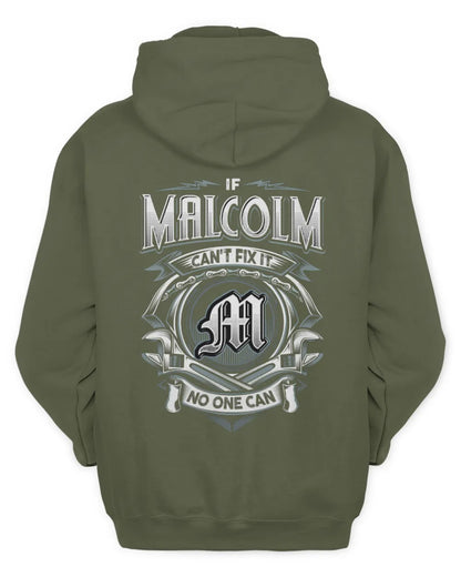 MALCOLM AP81-K4-626 - Personalized Ahmed Quote Apparel “If Ahmed Can't Fix It, No One Can” - Unisex Hoodie - Military Green