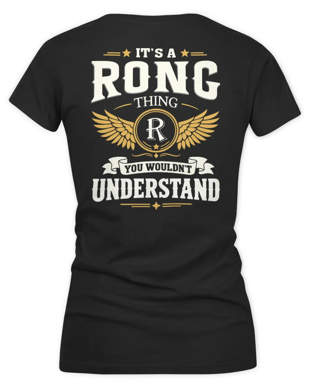 RONG KT06-M008 It’s a [NAME] Thing – You Wouldn’t Understand | Personalized Vintage T-Shirt - Women's V-Neck T-Shirt - Black