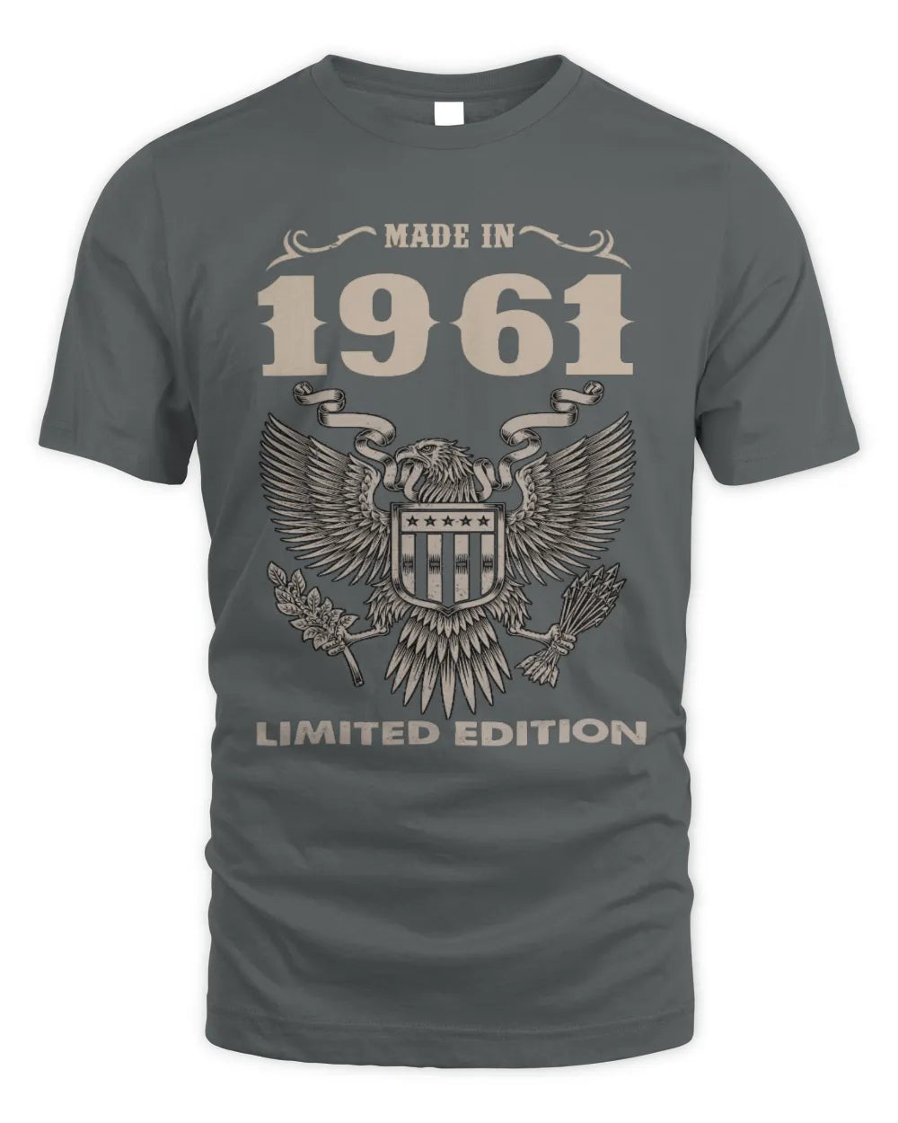 1961 HH89-K2 – Classic Birth Year Limited Edition T-Shirt - Unisex Standard T-Shirt - Charcoal