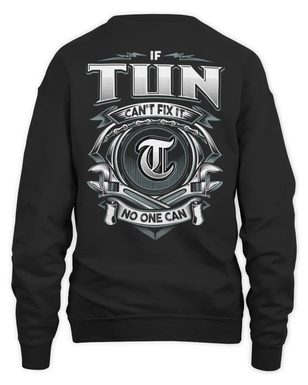 TUN AP81-K4-626 - Personalized Ahmed Quote Apparel “If Ahmed Can't Fix It, No One Can” - Unisex Sweatshirt - Black