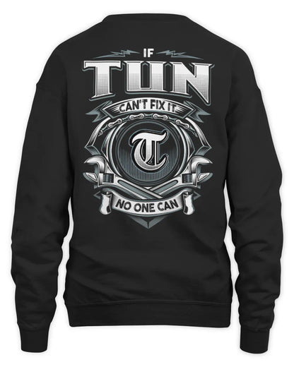 TUN AP81-K4-626 - Personalized Ahmed Quote Apparel “If Ahmed Can't Fix It, No One Can” - Unisex Sweatshirt - Black