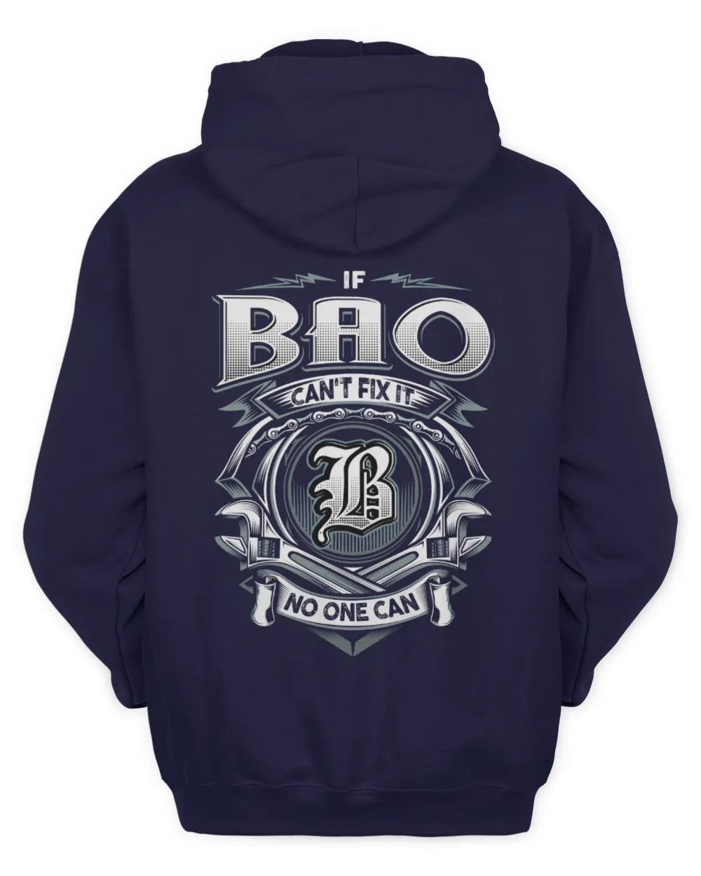 BAO AP81-K4-626 - Personalized Ahmed Quote Apparel “If Ahmed Can't Fix It, No One Can” - Unisex Hoodie - Navy