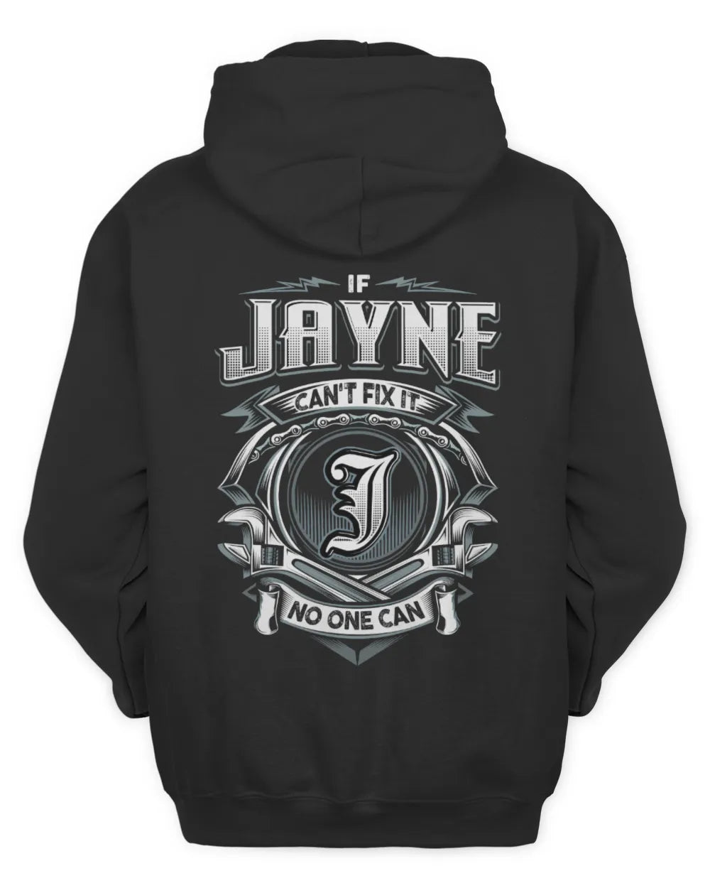 JAYNE AP81-K4-626 - Personalized Ahmed Quote Apparel “If Ahmed Can't Fix It, No One Can” - Unisex Hoodie - Black