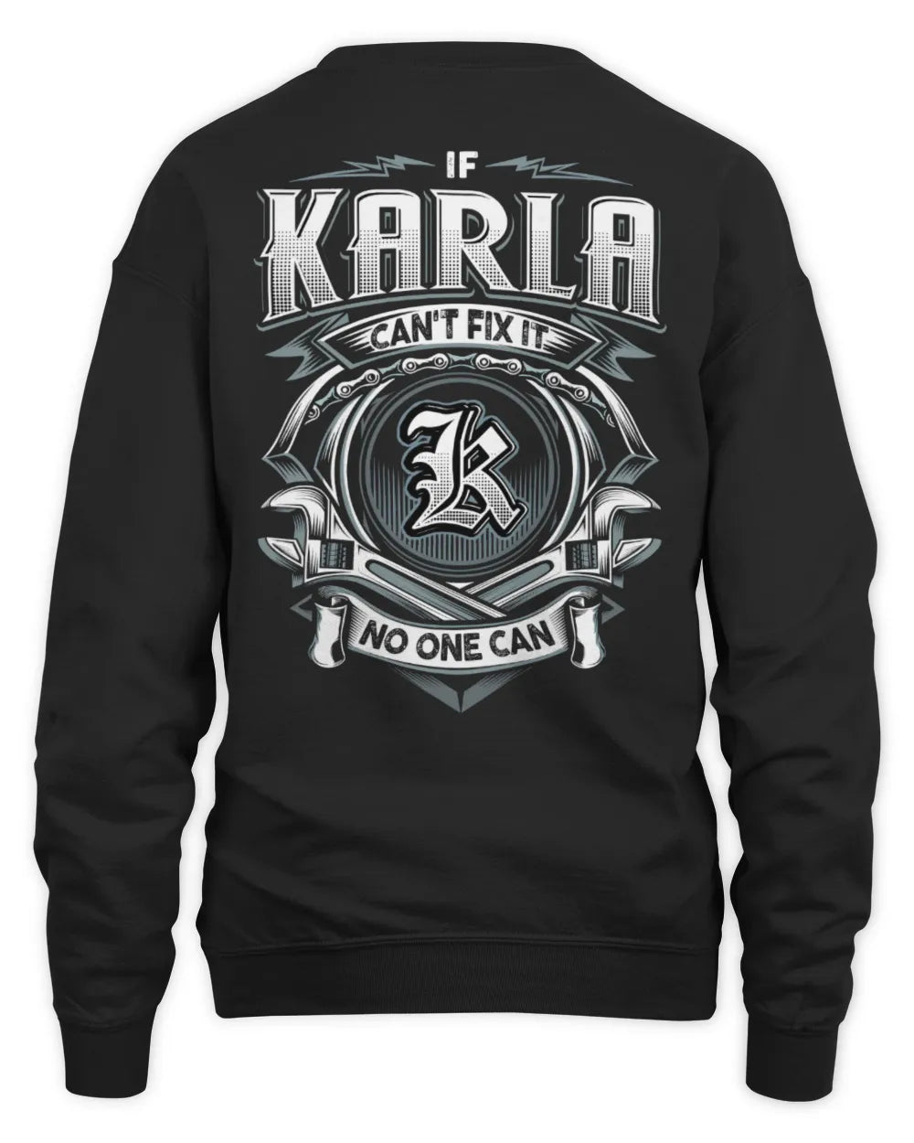 KARLA AP81-K4-626 - Personalized Ahmed Quote Apparel “If Ahmed Can't Fix It, No One Can” - Unisex Sweatshirt - Black