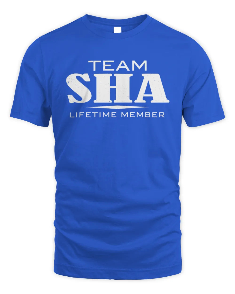 SHA BL62-K4-128 - Personalized “Team NAME Lifetime Member” - Unisex Standard T-Shirt - Royal