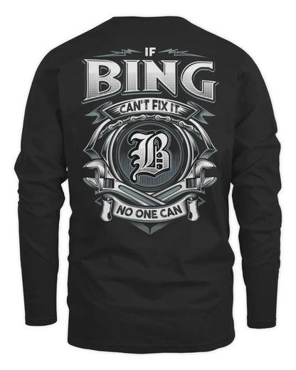 BING AP81-K4-626 - Personalized Ahmed Quote Apparel “If Ahmed Can't Fix It, No One Can” - Men's Long Sleeved T-Shirt - Black
