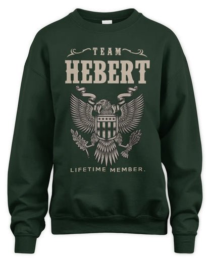 HEBERT TP06-K82 – Personalized Classic Style Apparel “Team NAME Lifetime Member” - Unisex Sweatshirt - Forest Green