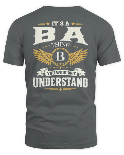 BA KT06-M008 It’s a [NAME] Thing – You Wouldn’t Understand | Personalized Vintage T-Shirt - Unisex Standard T-Shirt - Charcoal