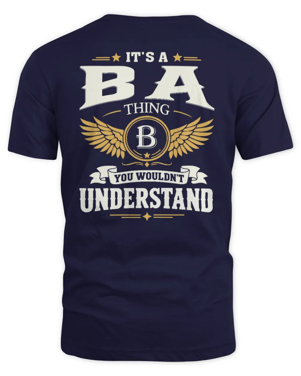 BA KT06-M008 It’s a [NAME] Thing – You Wouldn’t Understand | Personalized Vintage T-Shirt - Unisex Standard T-Shirt - Navy