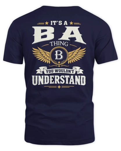 BA KT06-M008 It’s a [NAME] Thing – You Wouldn’t Understand | Personalized Vintage T-Shirt - Unisex Standard T-Shirt - Navy