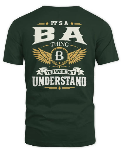 BA KT06-M008 It’s a [NAME] Thing – You Wouldn’t Understand | Personalized Vintage T-Shirt - Unisex Standard T-Shirt - Forest Green
