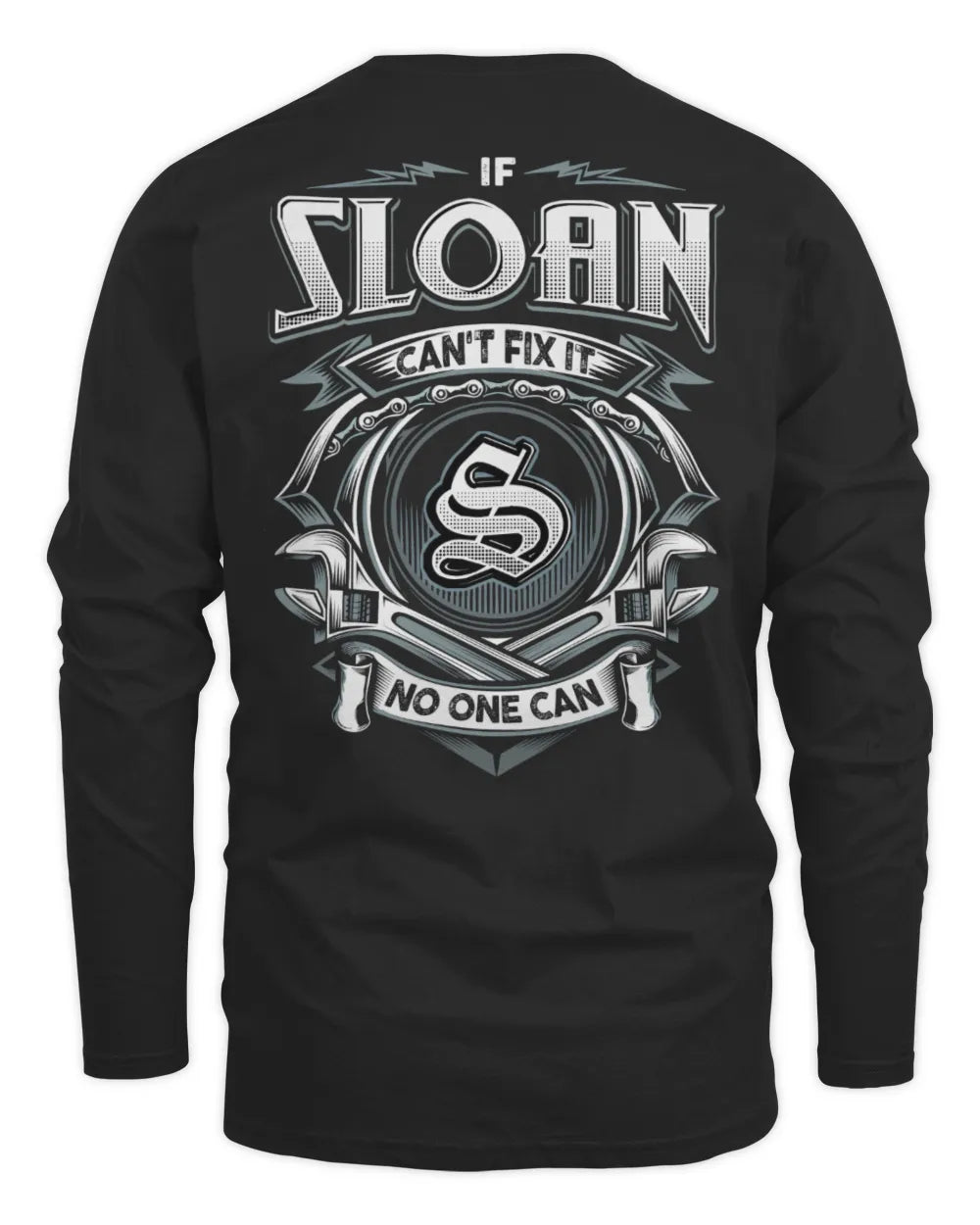 SLOAN AP81-K4-626 - Personalized Ahmed Quote Apparel “If Ahmed Can't Fix It, No One Can” - Men's Long Sleeved T-Shirt - Black